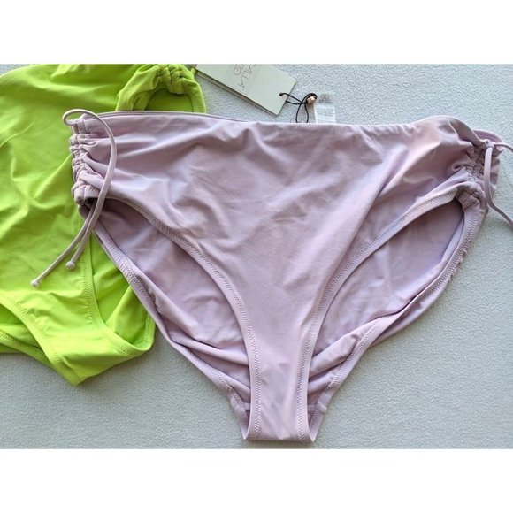 2 Lot Calia by Carrie Underwood bikini Swim Bottoms Size XL Ruched Green NEW - Picture 2 of 6
